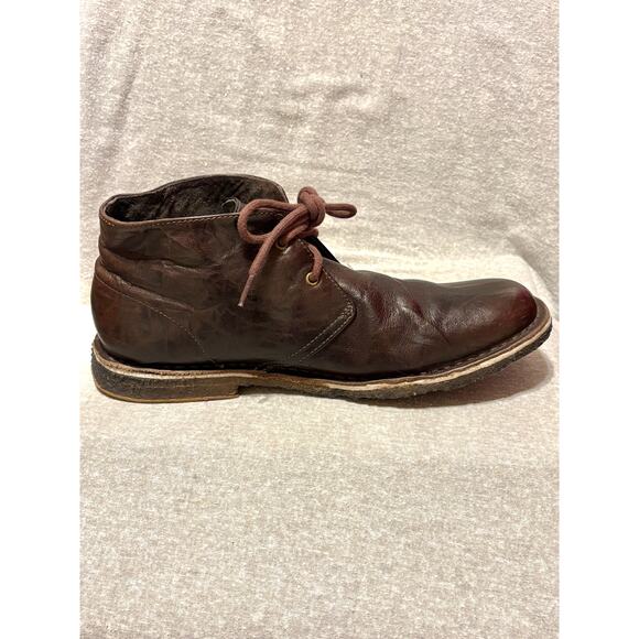 UGG Leighton Men’s Size 11 Crinkly Brown Leather Chukka Boots PLZ READ - Picture 16 of 16